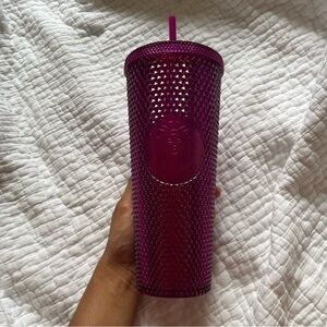 Magenta Starbucks tumbler